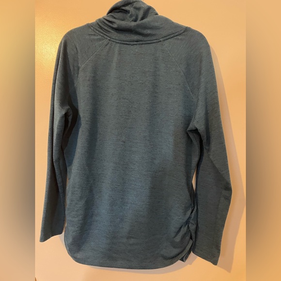 Blue grey fleck cowl shirt L - Picture 6 of 6